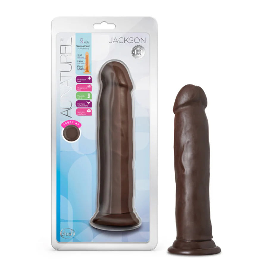 Blush Au Naturel Jackson 9 in. Posable Dual Density Dildo with Suction Cup