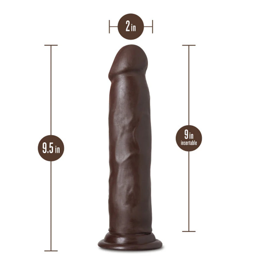 Blush Au Naturel Jackson 9 in. Posable Dual Density Dildo with Suction Cup