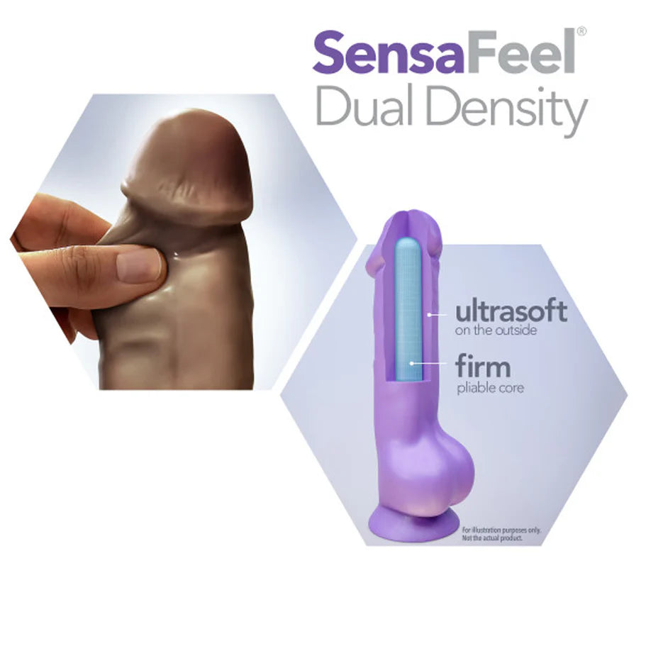 Blush Au Naturel Jackson 9 in. Posable Dual Density Dildo with Suction Cup