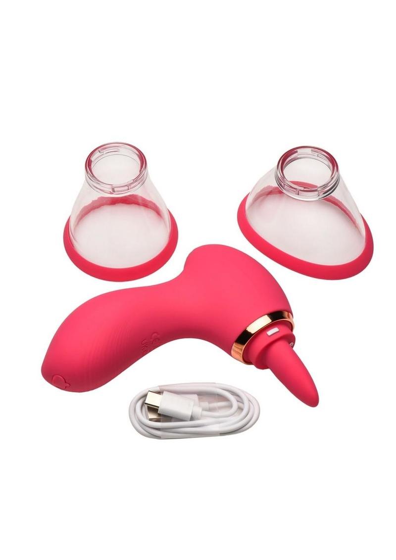 Lickgasm Plump Pleasure Licking And Sucking Rechargeable Silicone Clitoral Stimulator