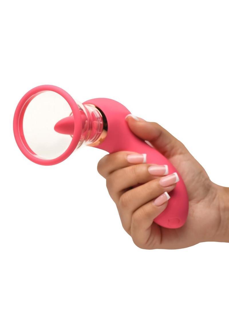 Lickgasm Plump Pleasure Licking And Sucking Rechargeable Silicone Clitoral Stimulator