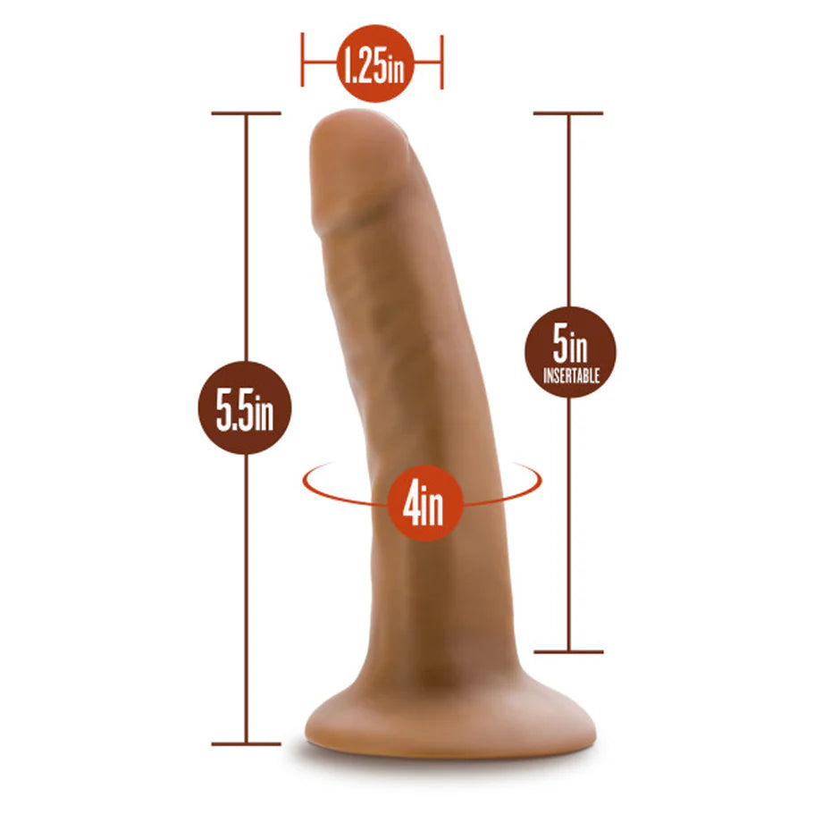 Blush Dr. Skin Silicone Dr. Lucas Realistic 5 in. Posable Dildo with Suction Cup