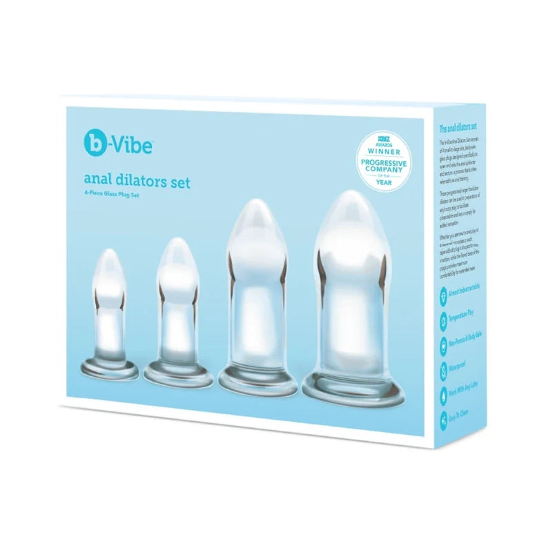 B-Vibes Anal Dilators Glass Plug Set (4 per Set)