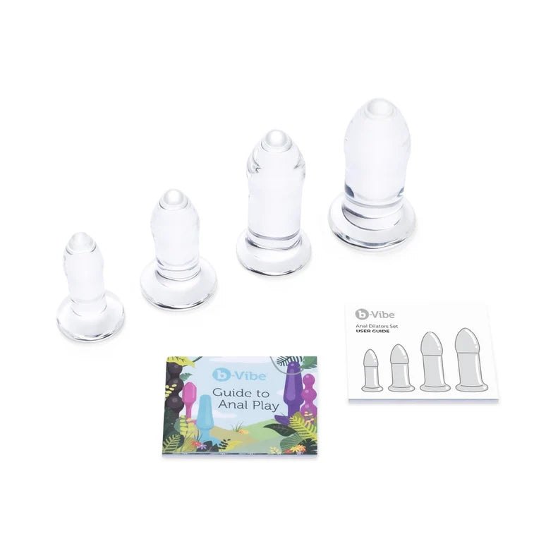 B-Vibes Anal Dilators Glass Plug Set (4 per Set)