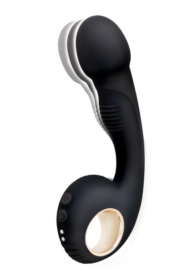 Bodywand G-Play Ergonomic Rechargeable Silicone Dual Motor Squirt Trainer Vibrator with Clitoral Stimulator