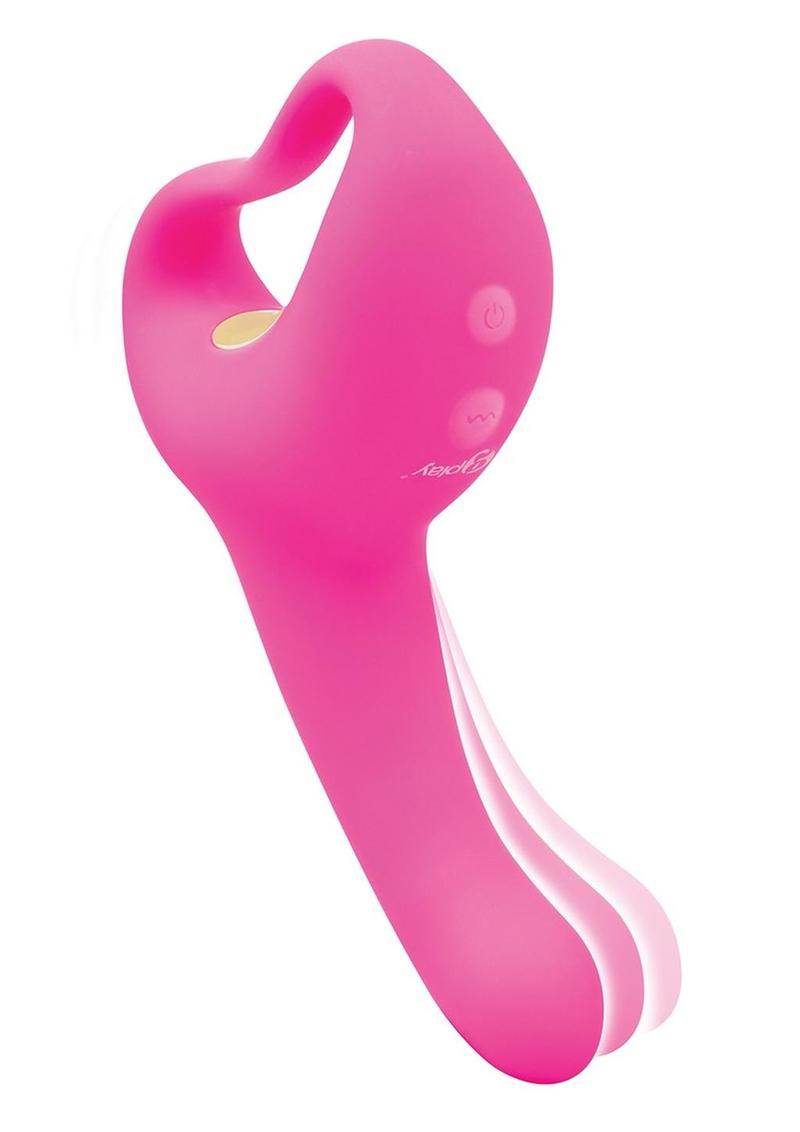 Bodywand G-Play Ultimate Ergonomic Rechargeable Silcone Come Hither Squirt Trainer with Clitoral Stimulator