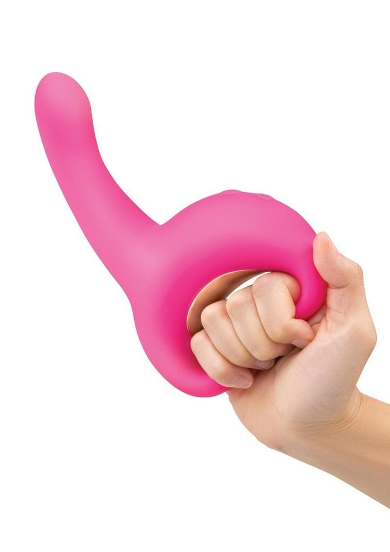 Bodywand G-Play Ultimate Ergonomic Rechargeable Silcone Come Hither Squirt Trainer with Clitoral Stimulator