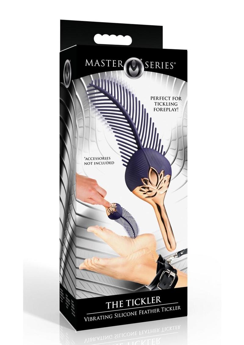 Master Series The Tickler Vibrating Rechargeable Silicone Feather Tickler