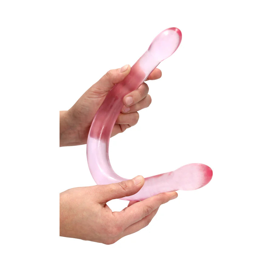 RealRock Crystal Clear Non-Realistic 17 in. Double Dildo