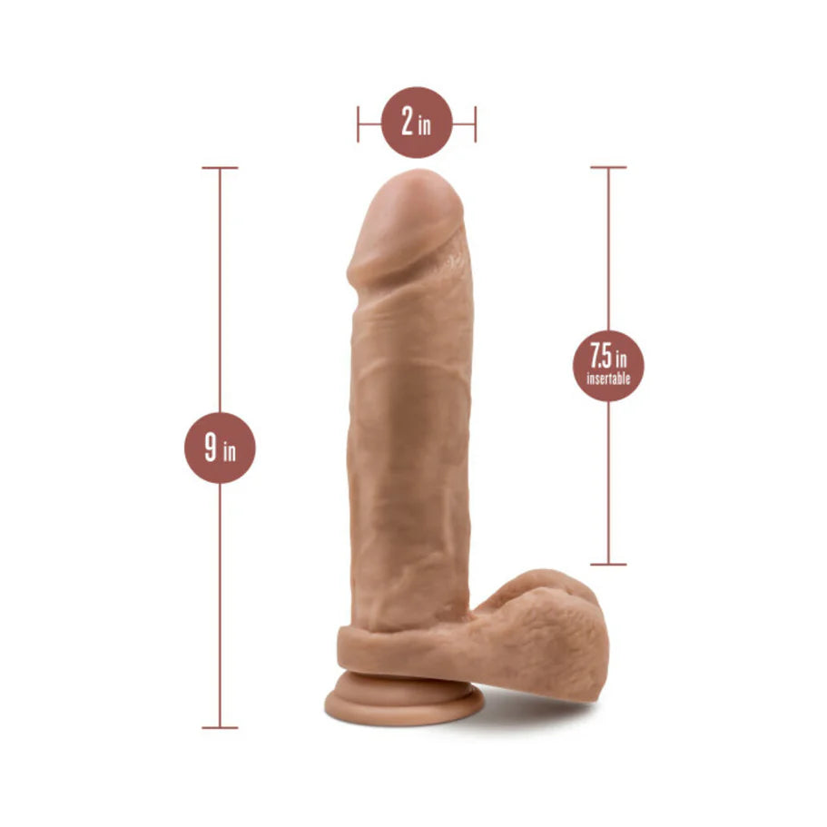 Blush Dr. Skin Silicone Dr. Julian Realistic 9 in. Posable Dildo with Balls & Suction Cup