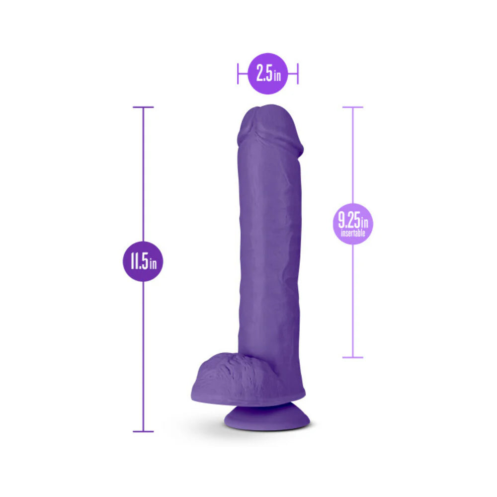 Blush Au Naturel Bold Big John 11 in. Posable Dual Density Dildo with Balls & Suction Cup