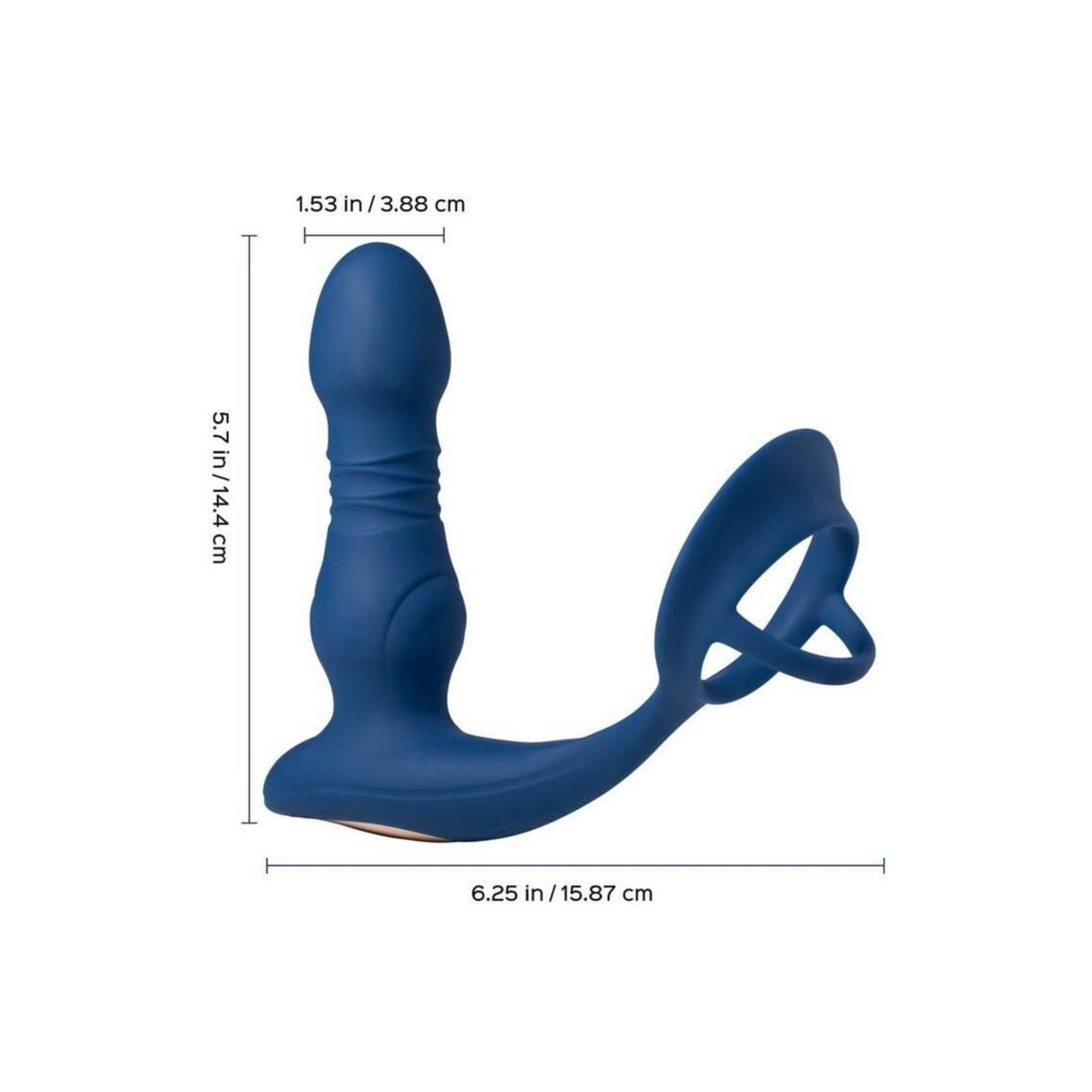 Cyrus App Control Thrusting Rechargeable Prostate Massager with Cock Ring