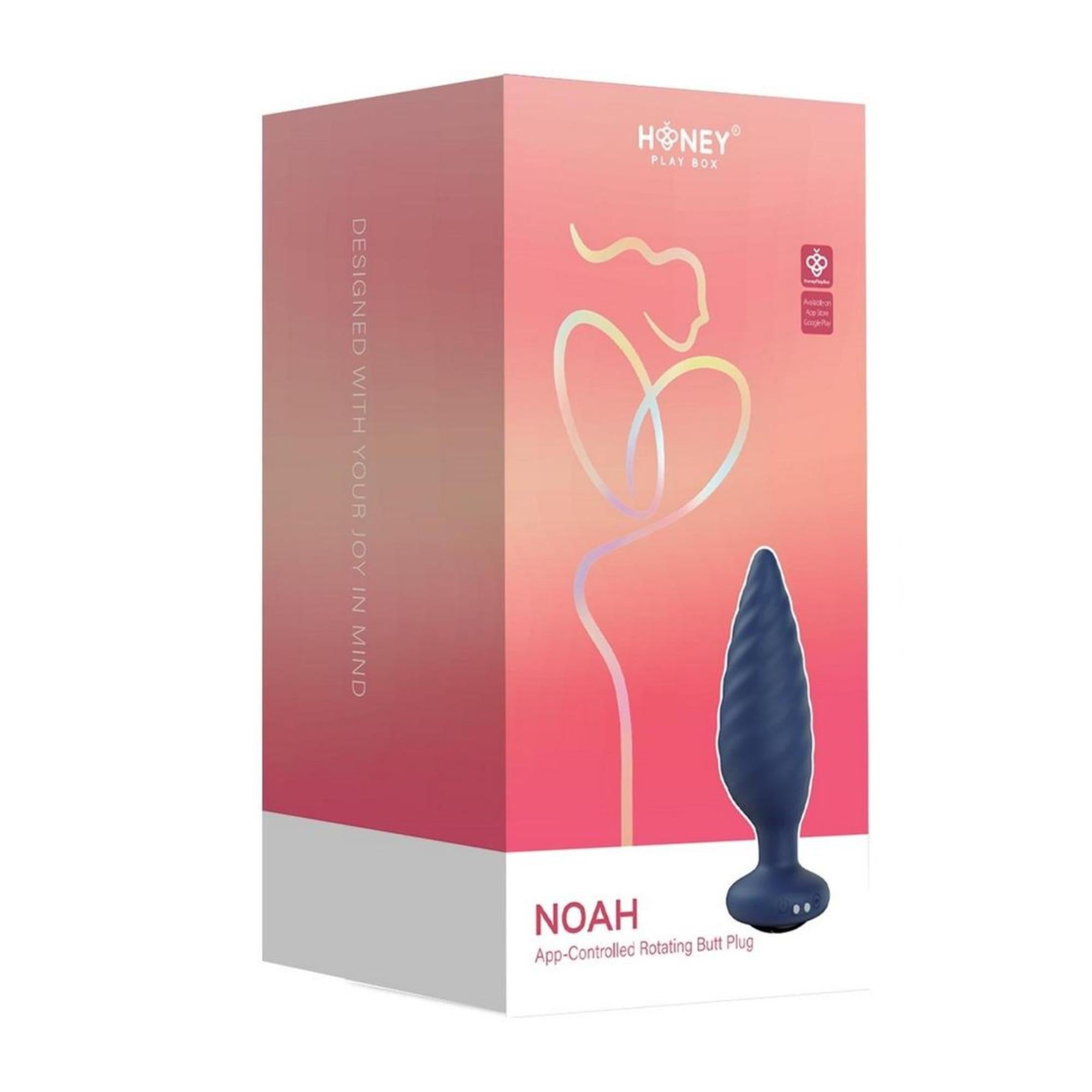 Noah App Controlled Rechargeable Silicone Rotating Butt Plug