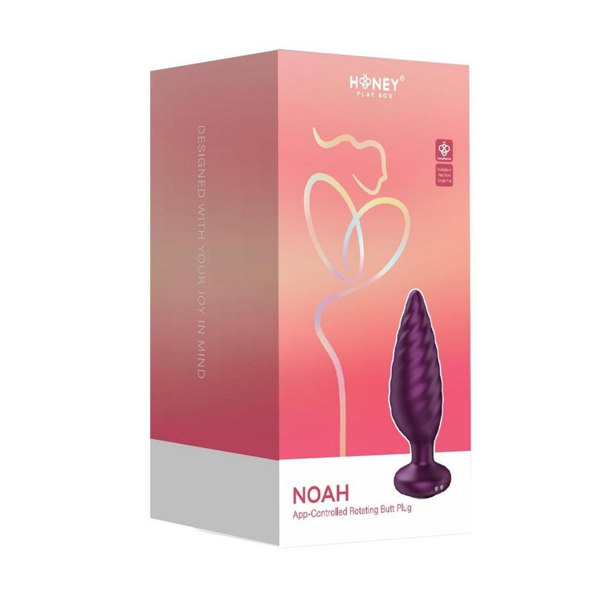 Noah App Controlled Rechargeable Silicone Rotating Butt Plug