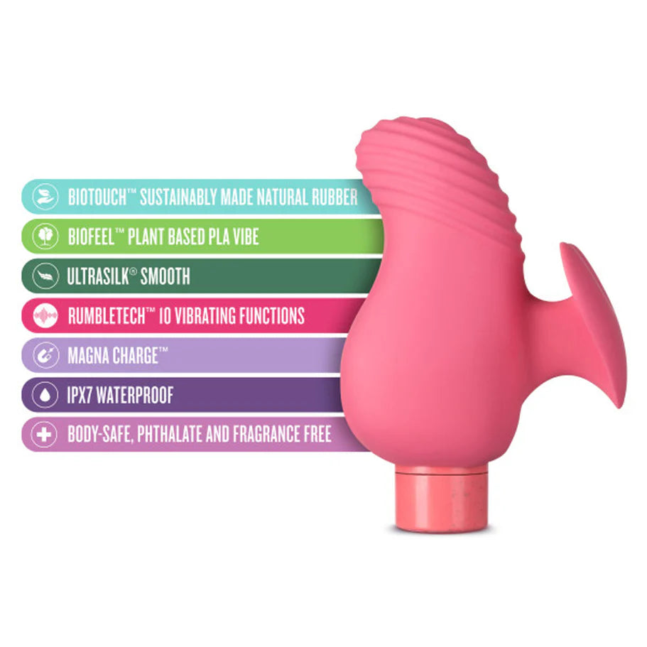 Blush Gaia Eco Love Rechargeable Plant Based Vibrator - Coral Pink