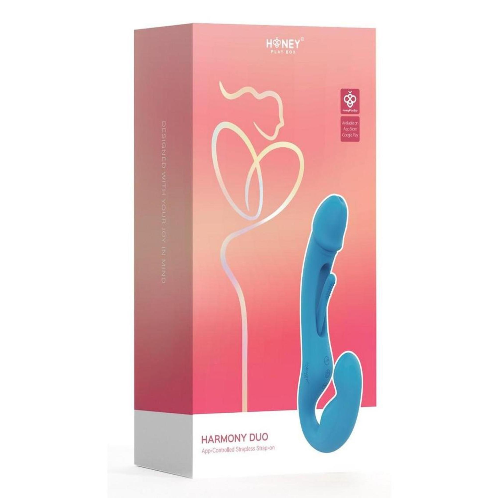 Harmony Duo App-Controlled Rechargeable Silicone Strapless Strap-on