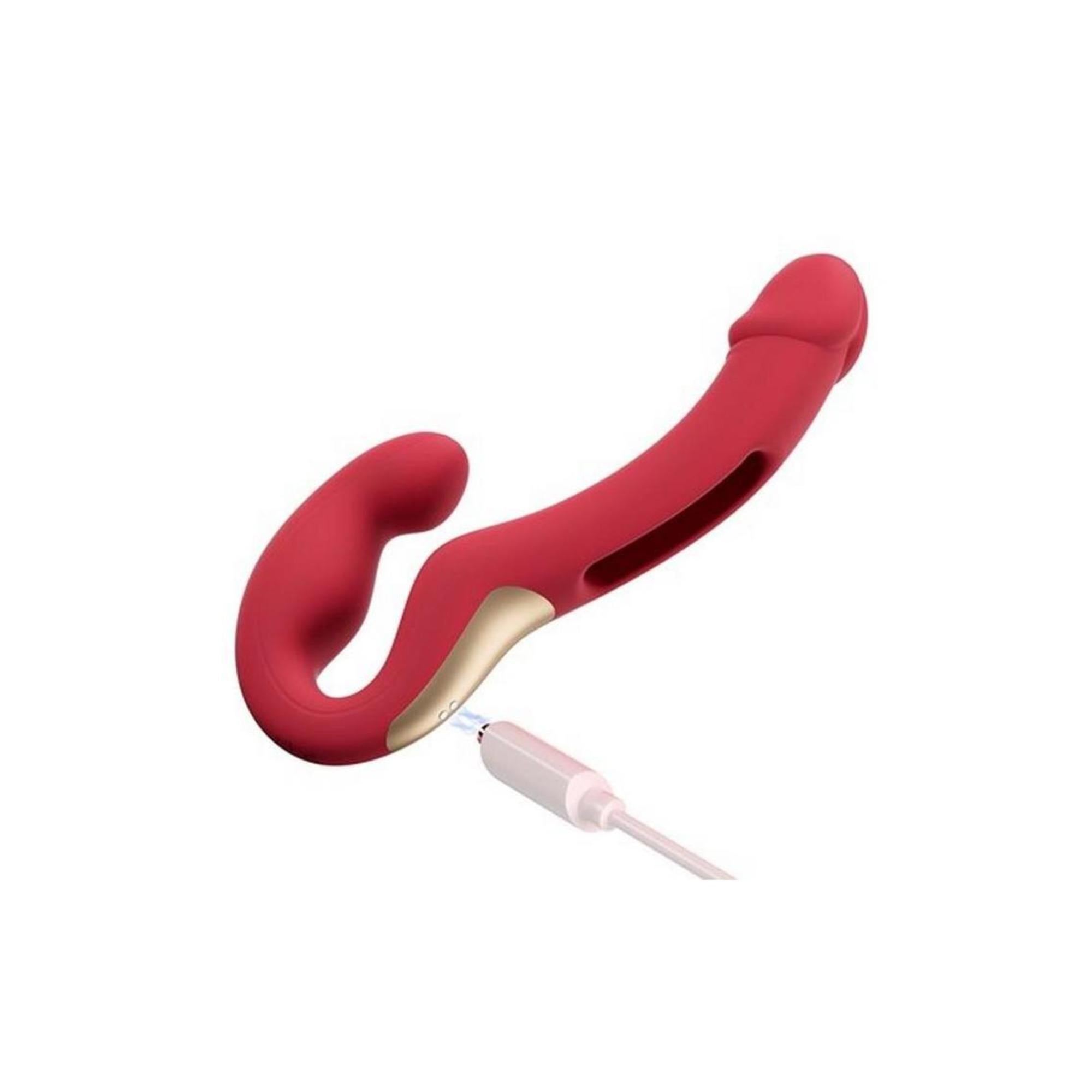 Harmony Duo App-Controlled Rechargeable Silicone Strapless Strap-on