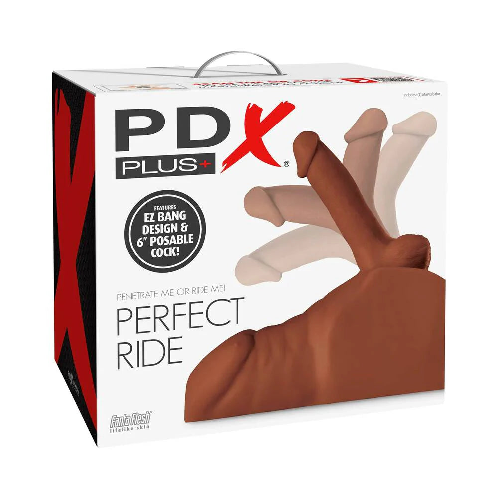 PDX Plus Perfect Ride Anal Masturbator With 6 in. Posable Dildo