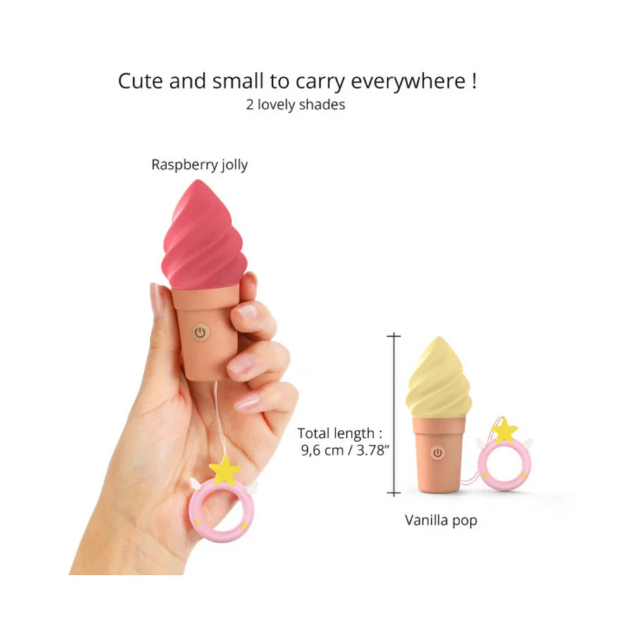 Love to Love Cand'Ice Raspberry Jolly Rechargeable Silicone Ice Cream Vibrator