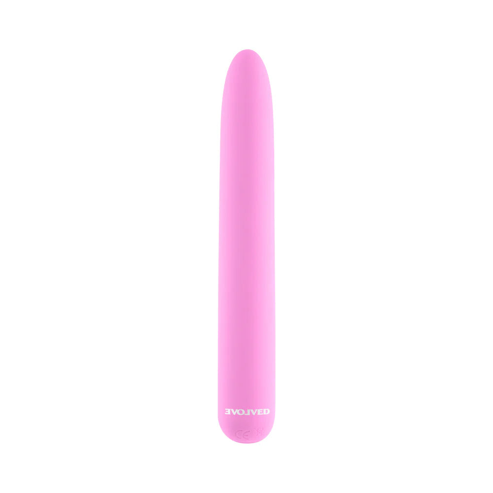 Evolved Carnation Rechargeable Silicone Slimline Vibrator