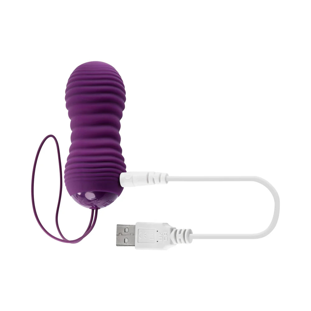 Evolved Eager Egg Rechargeable Remote-Controlled Thrusting Silicone Vibrator