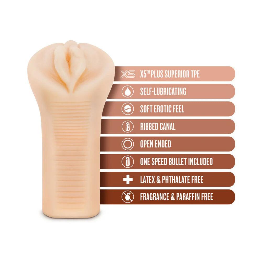 Blush M Elite Soft + Wet Veronika Vagina Stroker with Bullet Vibrator