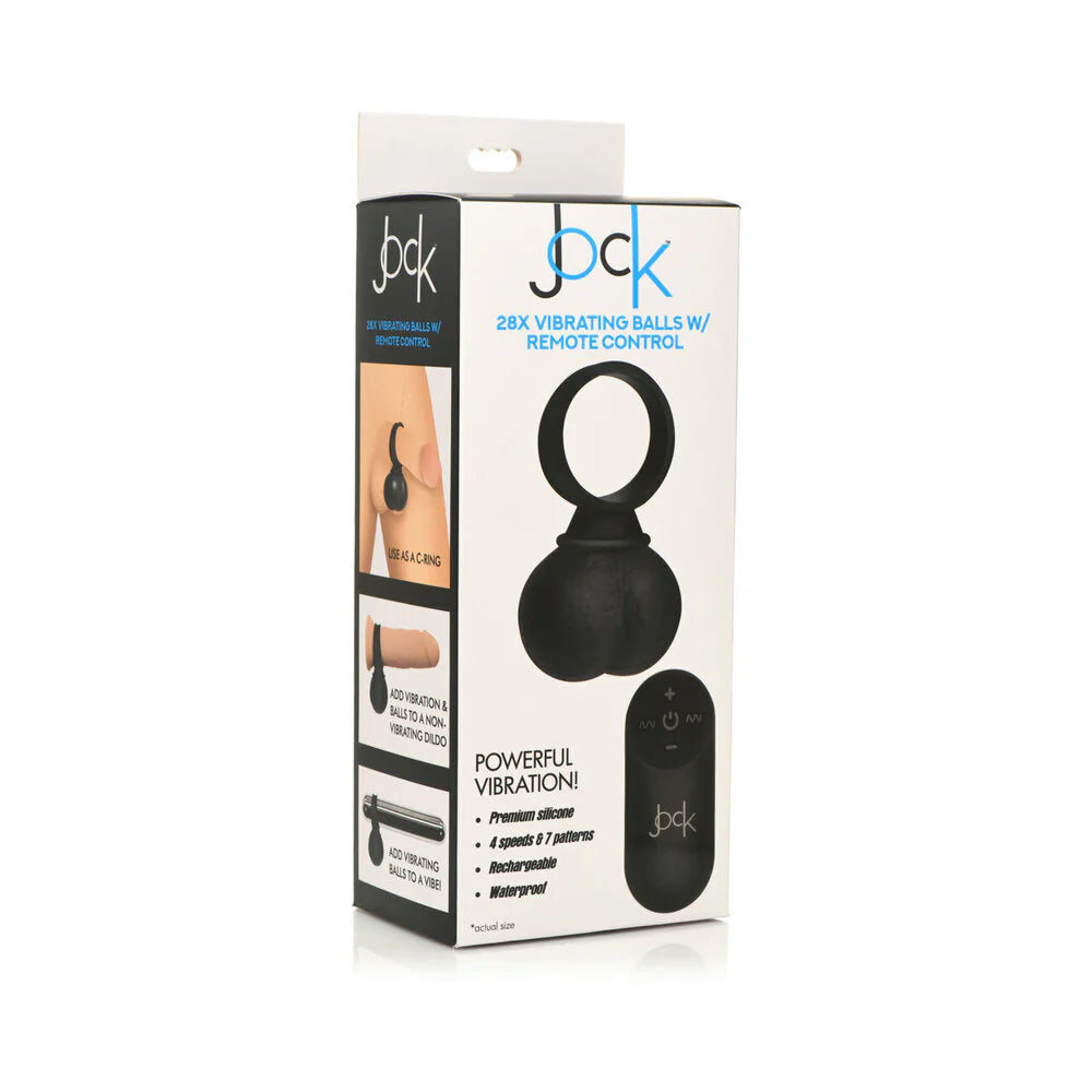 Jock 28X Vibrating Silicone Balls with Remote Control