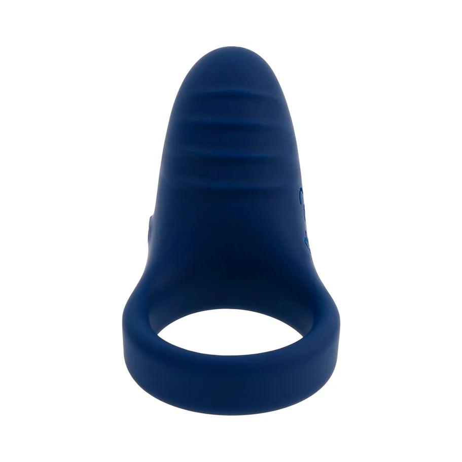 Playboy Pleasure Point Rechargeable Cockring Silicone Navy Blue