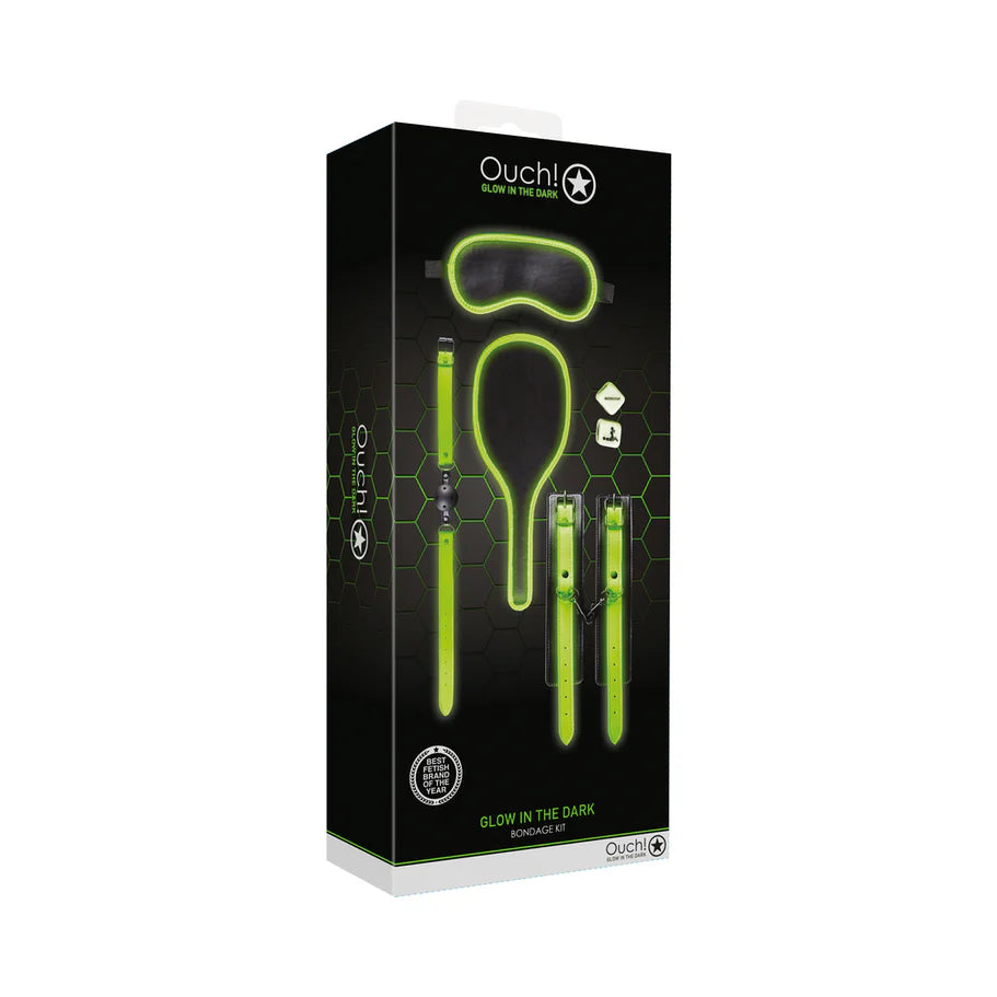 Ouch! Glow in the Dark 7-Piece Bondage Kit