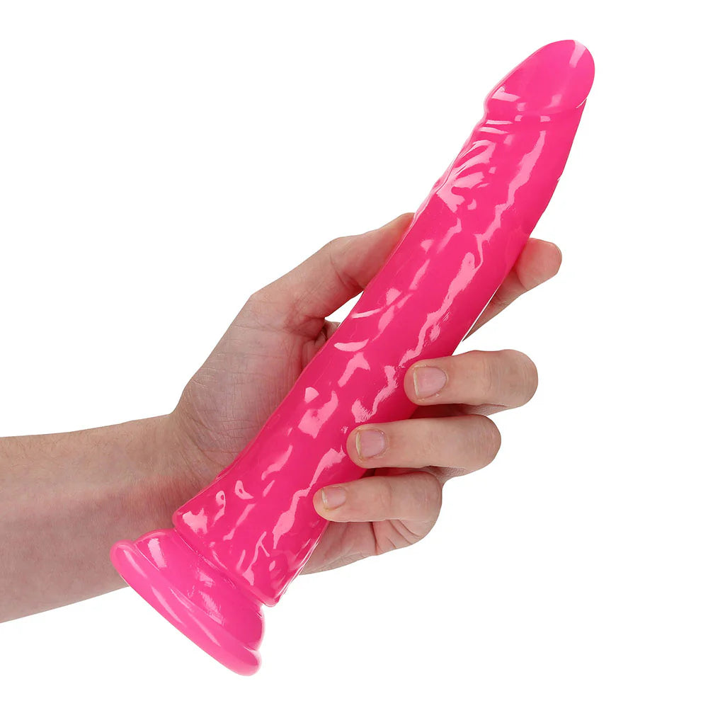 RealRock Glow in the Dark Slim 9 in. Dildo