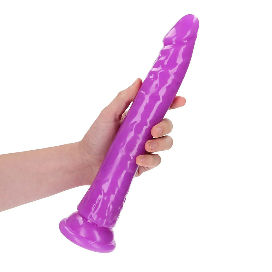 RealRock Glow in the Dark Slim 11 in. Dildo