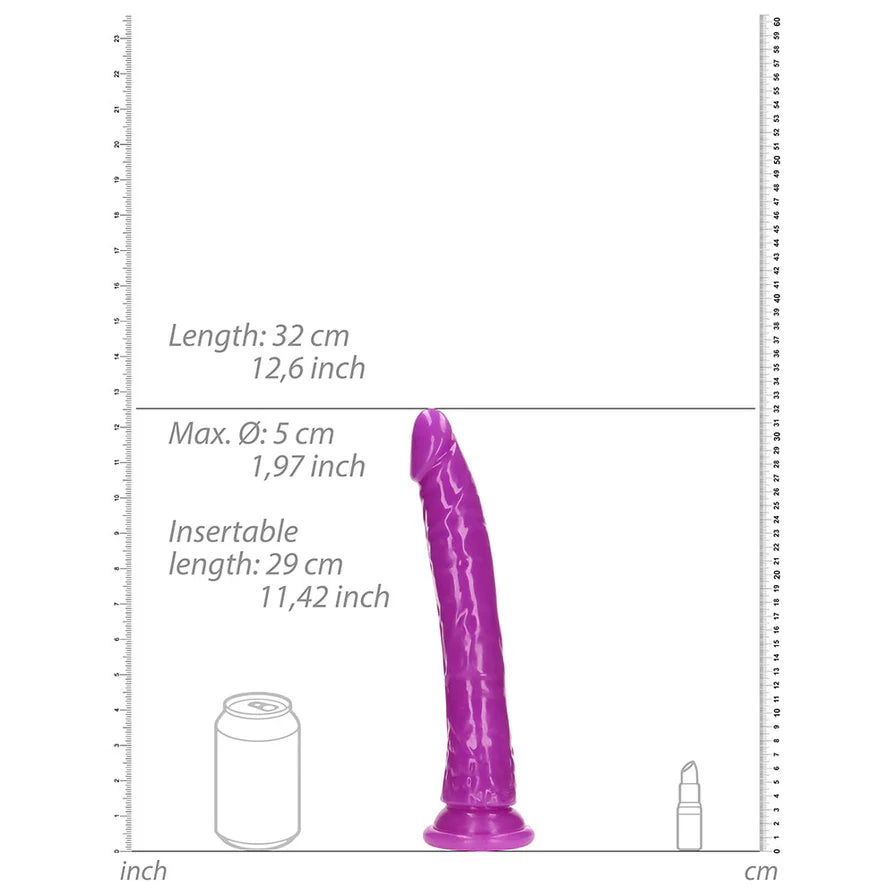 RealRock Glow in the Dark Slim 11 in. Dildo