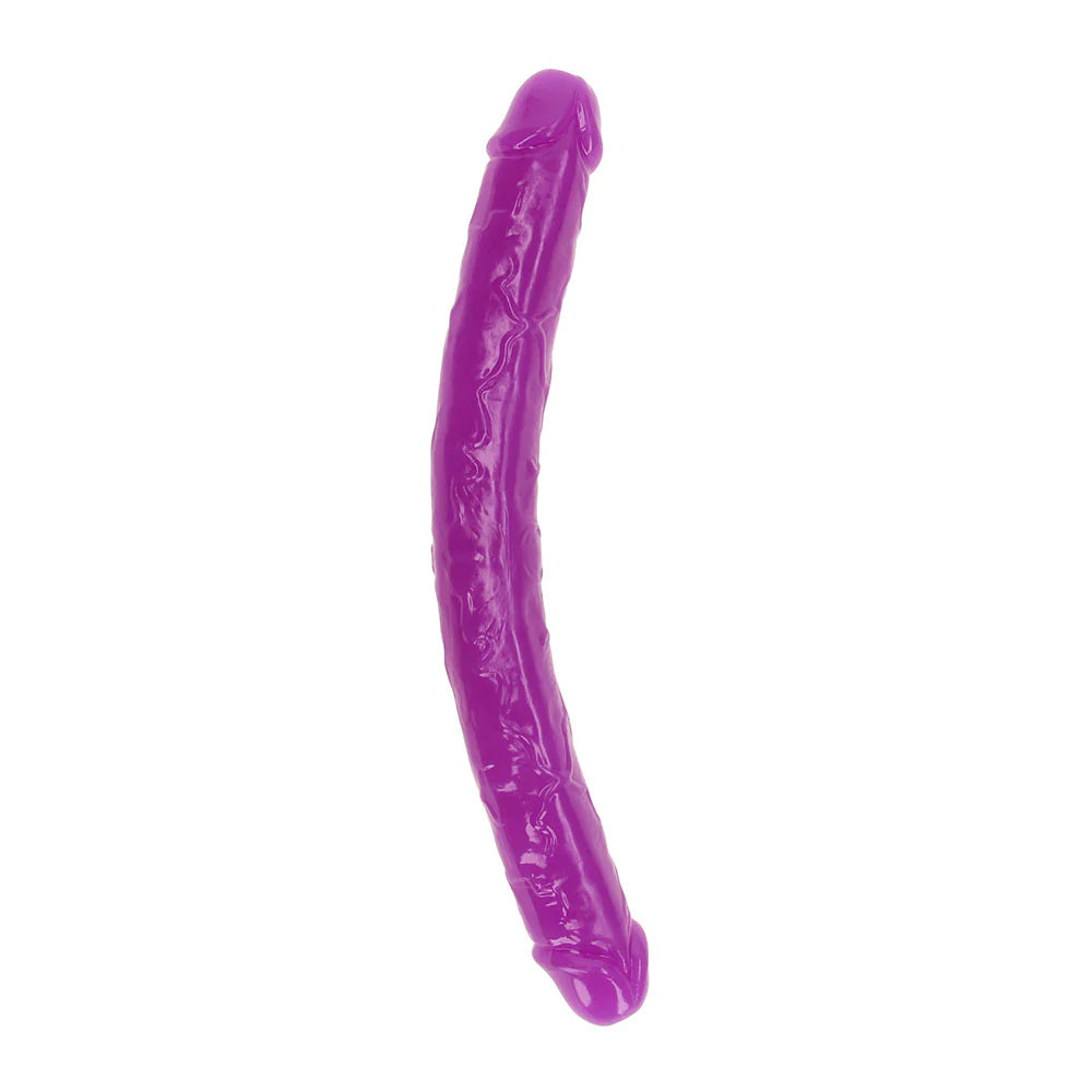 Shots RealRock Glow in the Dark Double Dong 15 in. Dual-Ended Dildo