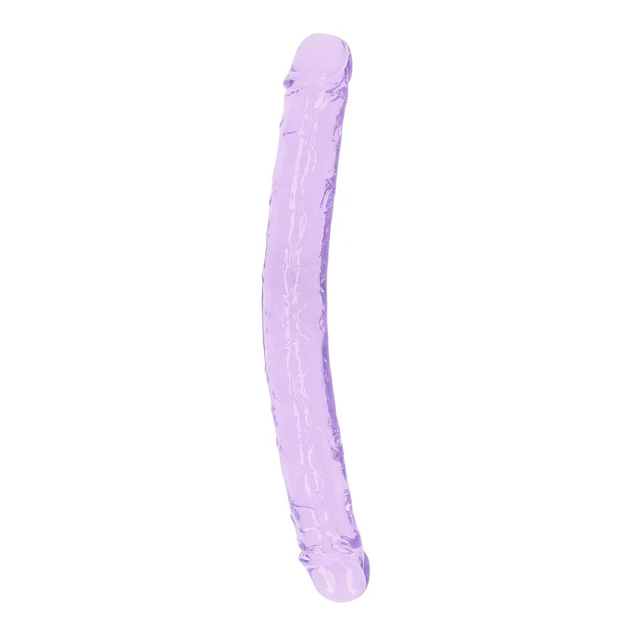 RealRock Crystal Clear Double Dong 13 in. Dual-Ended Dildo