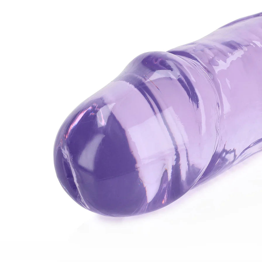 RealRock Crystal Clear Double Dong 13 in. Dual-Ended Dildo