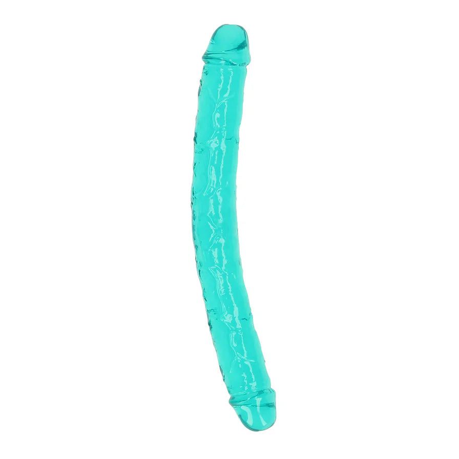 RealRock Crystal Clear Double Dong 13 in. Dual-Ended Dildo