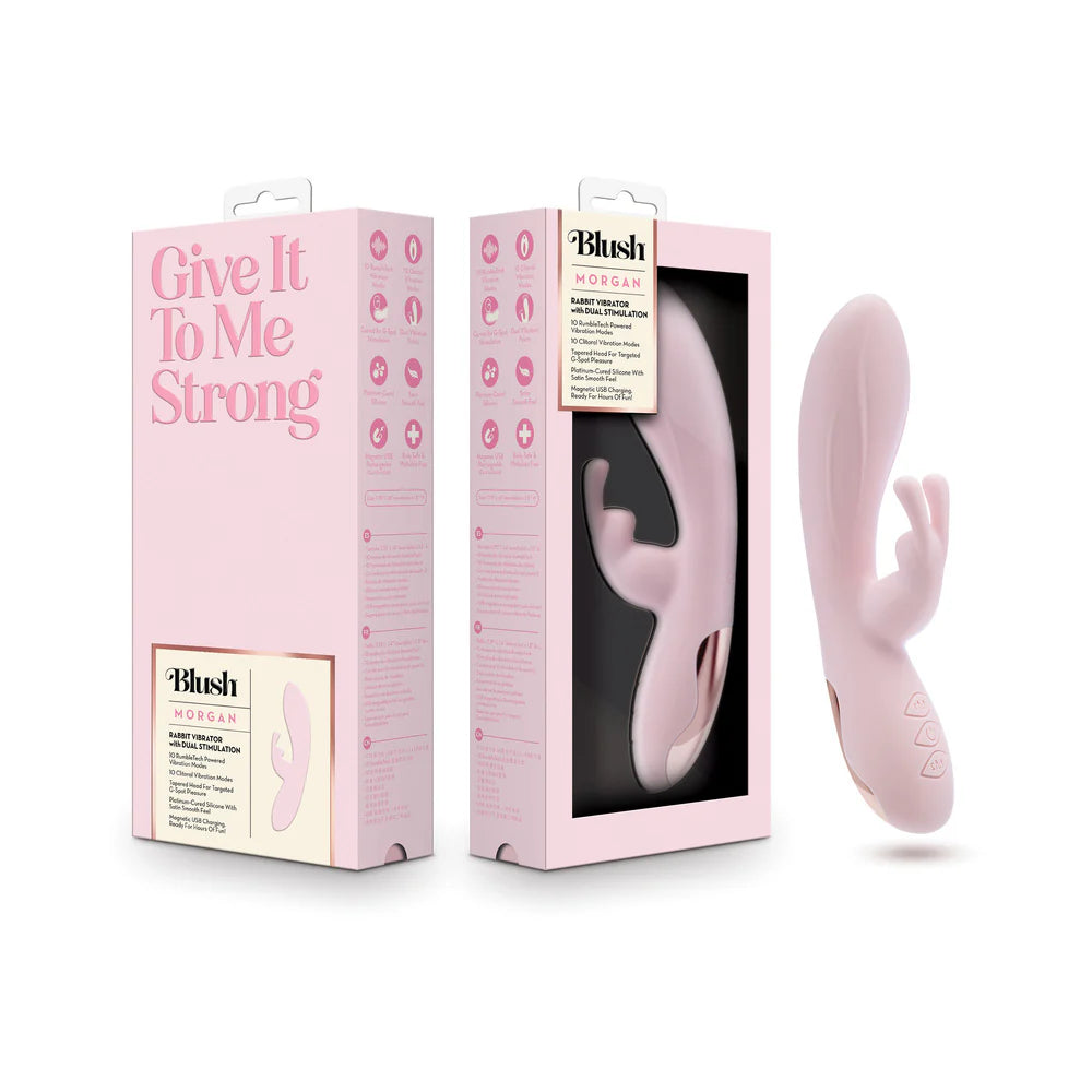 Blush Collection Morgan Rechargeable Silicone Rabbit Vibrator - Pink