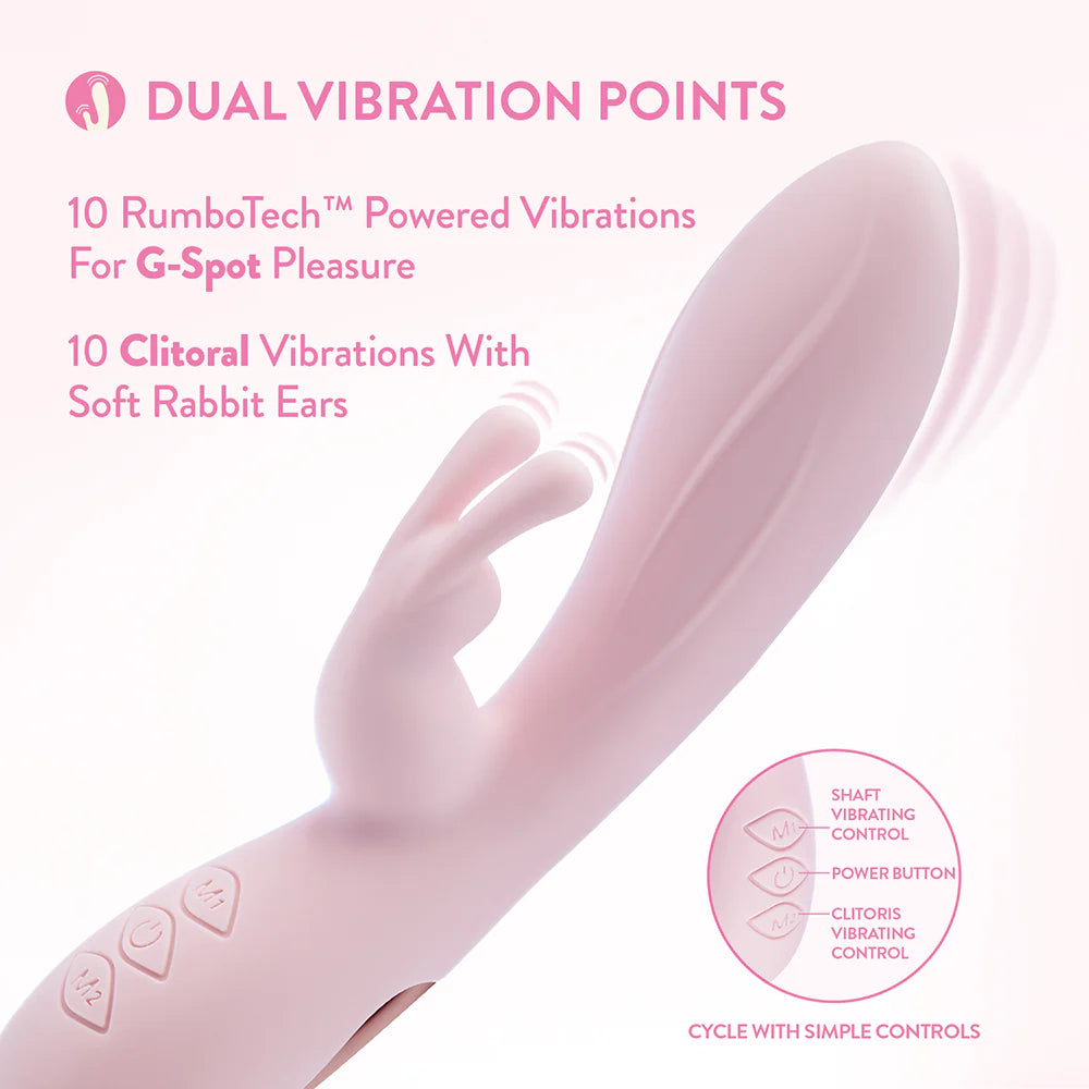 Blush Collection Morgan Rechargeable Silicone Rabbit Vibrator - Pink