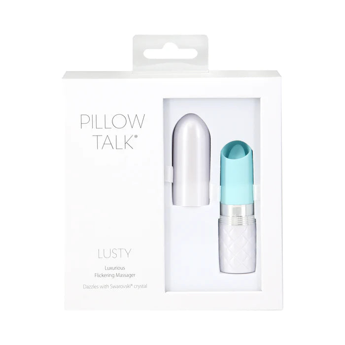 Pillow Talk Lusty Silicone Flickering Lipstick Vibrator with Swarovski