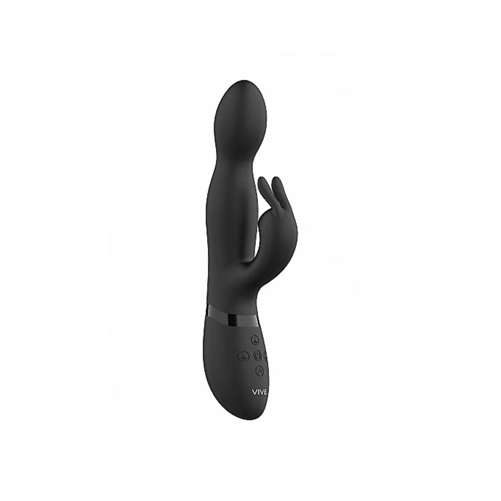 Shots Vive Niva 360 Degrees Rechargeable Silicone Rotating G-Spot Rabbit Vibrator