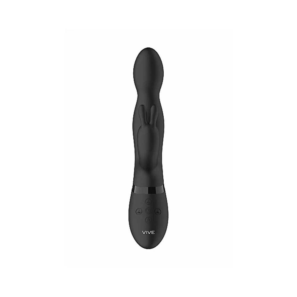 Shots Vive Niva 360 Degrees Rechargeable Silicone Rotating G-Spot Rabbit Vibrator