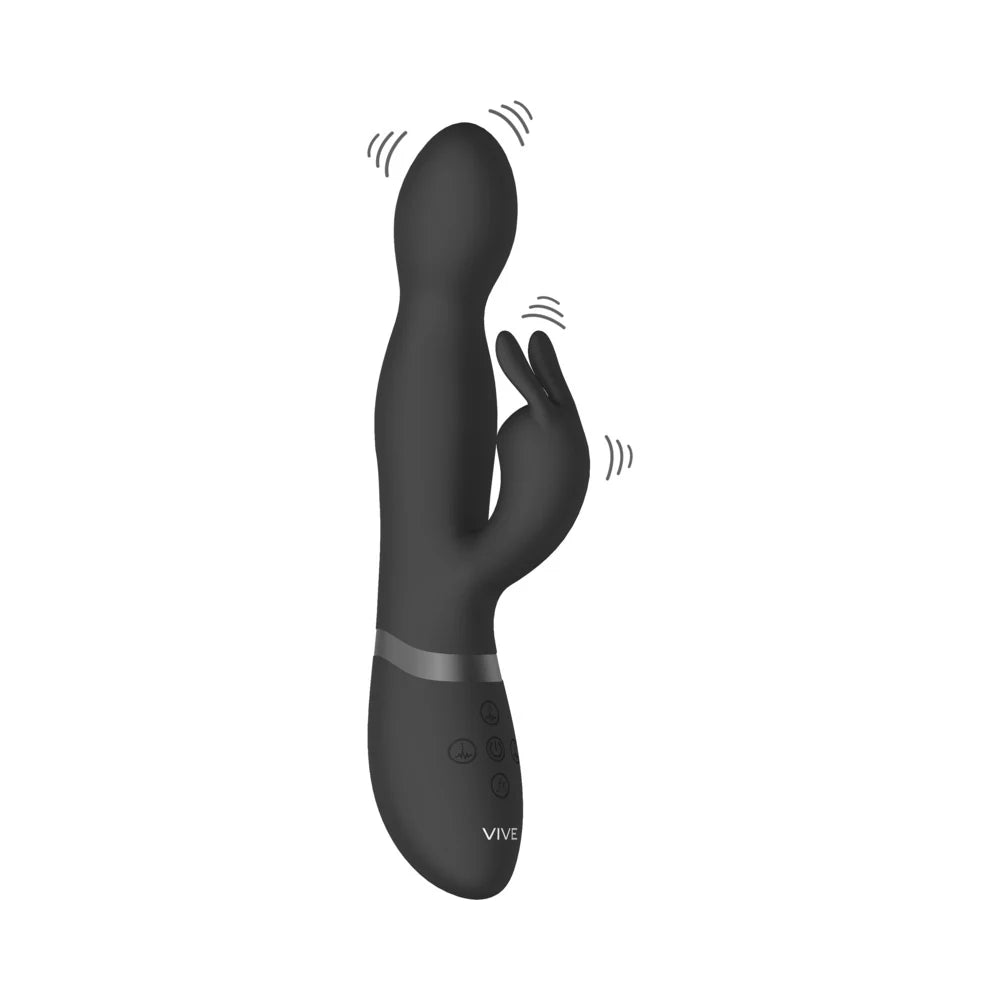 Shots Vive Niva 360 Degrees Rechargeable Silicone Rotating G-Spot Rabbit Vibrator