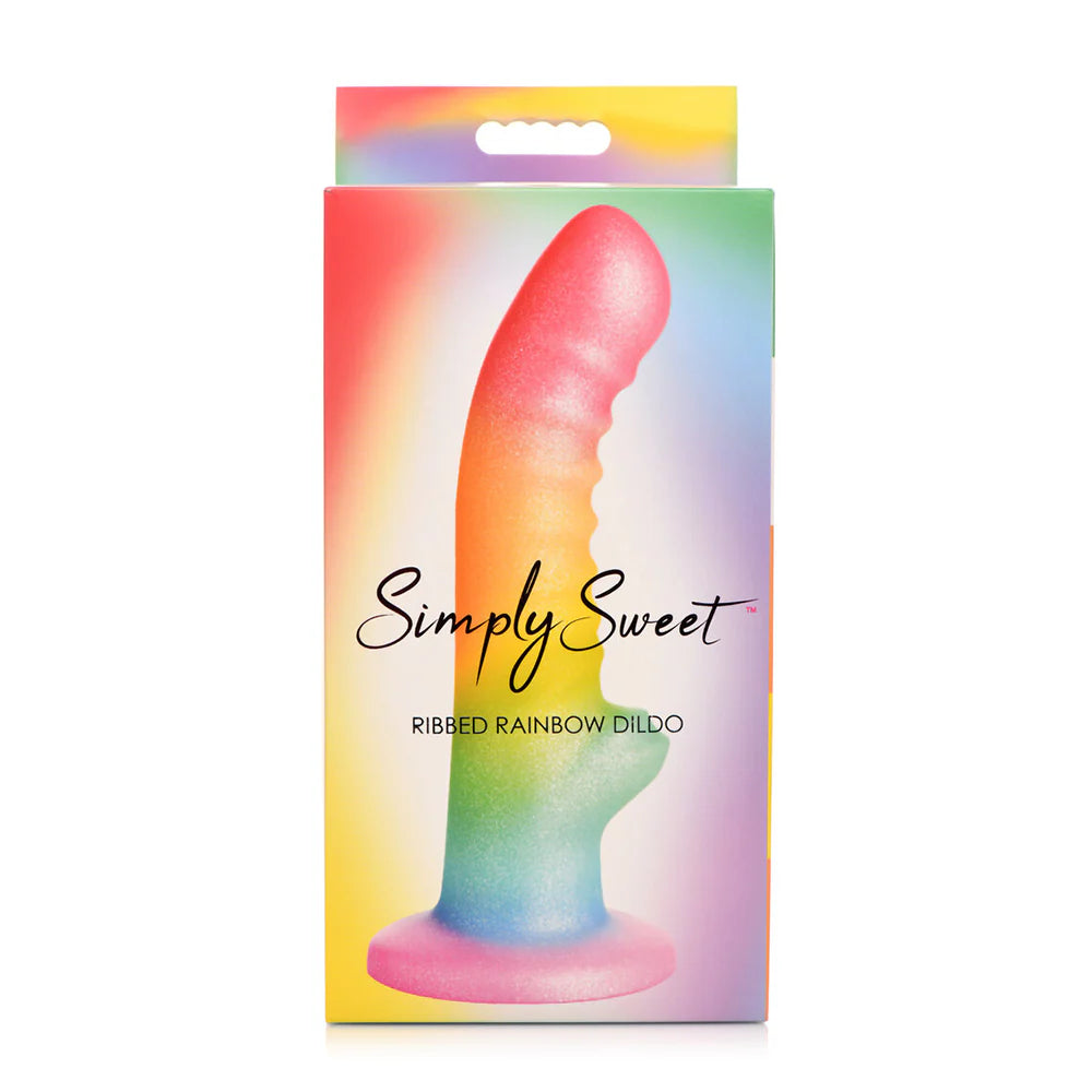 Simply Sweet Ribbed 6.5 in. Silicone Dildo