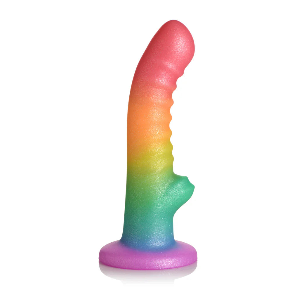 Simply Sweet Ribbed 6.5 in. Silicone Dildo