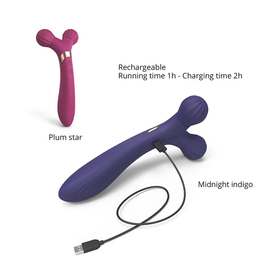 Love to Love Fireball Rechargeable Dual Ended Silicone Body Massager & Vibrator