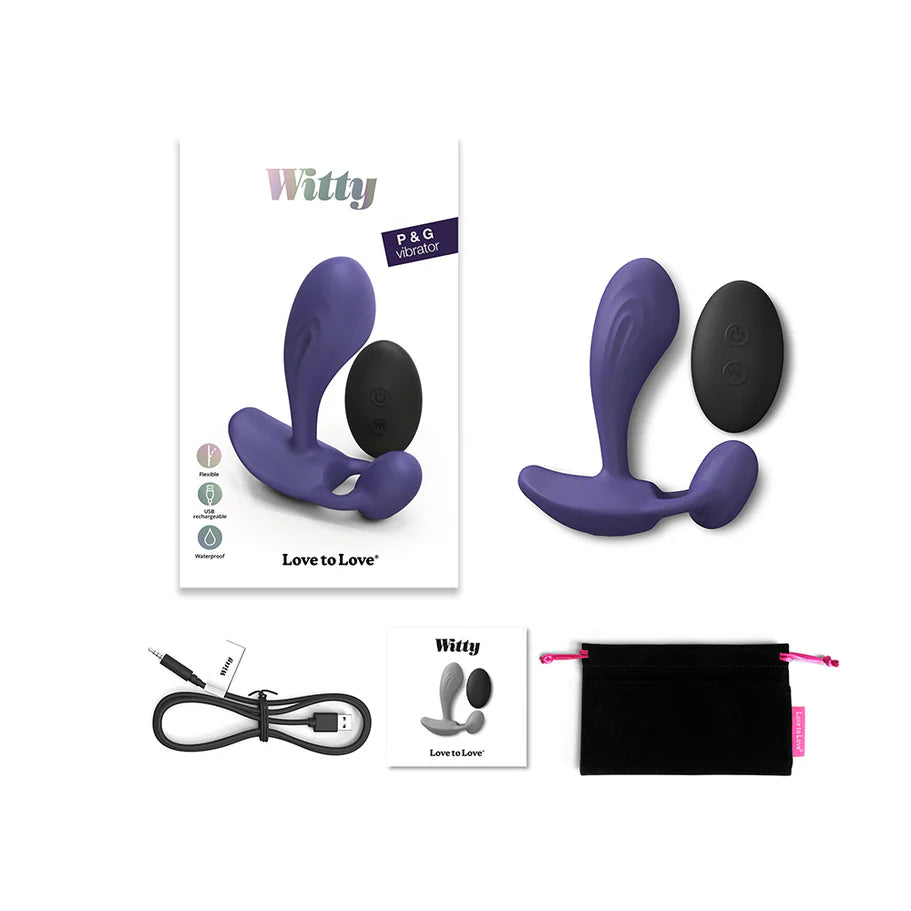 Love to Love Witty Rechargeable Remote-Controlled Silicone P & G Vibrator