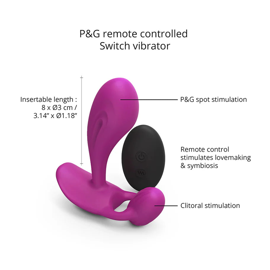 Love to Love Witty Rechargeable Remote-Controlled Silicone P & G Vibrator