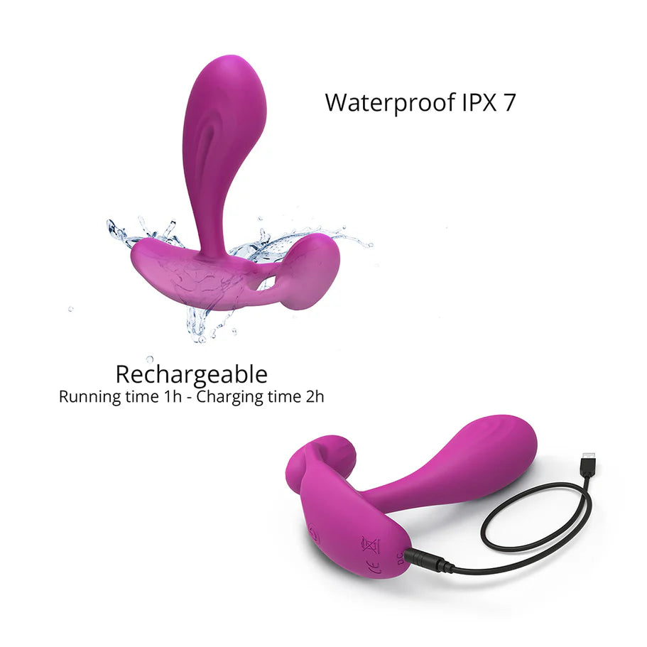 Love to Love Witty Rechargeable Remote-Controlled Silicone P & G Vibrator