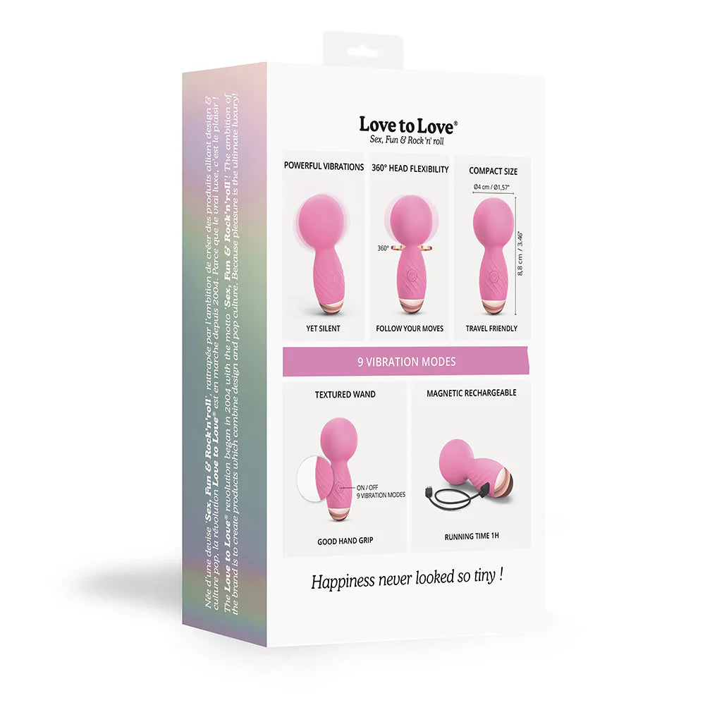 Love to Love Itsy Bitsy Rechargeable Silicone Mini Wand Vibrator