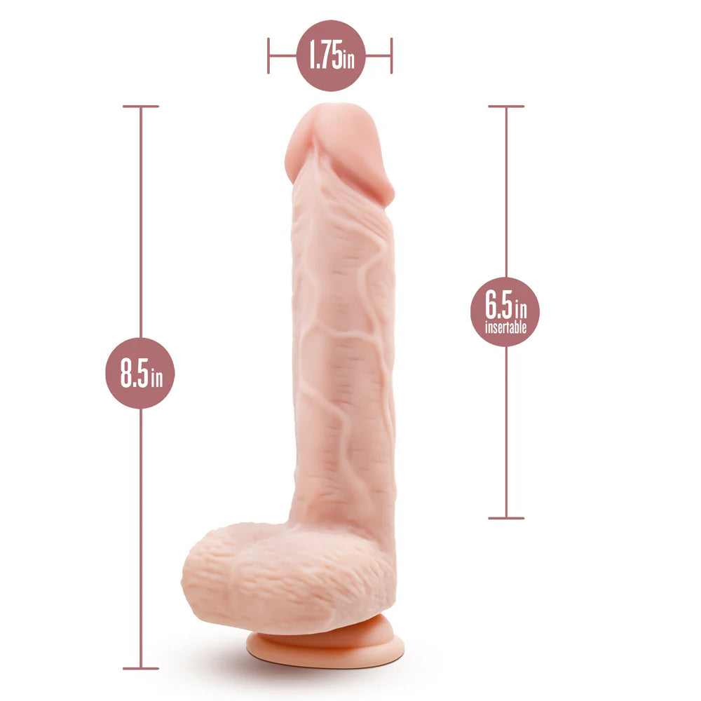 Blush Dr. Skin Silicone Dr. Ethan Rechargeable Remote-Controlled 8.5 in. Gyrating & Vibrating Dildo